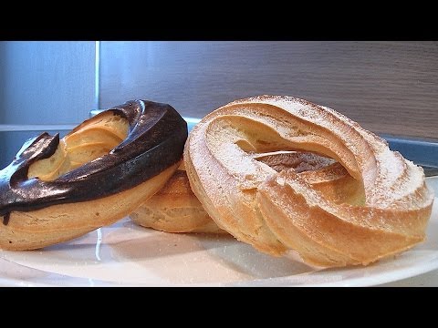 Пирожное заварное кольцо - Кулинарные видео рецепты