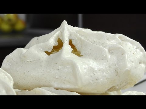 Пирожное безе с вафлями и орехами - Кулинарные видео рецепты