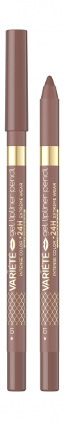 Eveline Variete Gel Lipliner Pencil Водостойкий гелевый карандаш для губ | 01